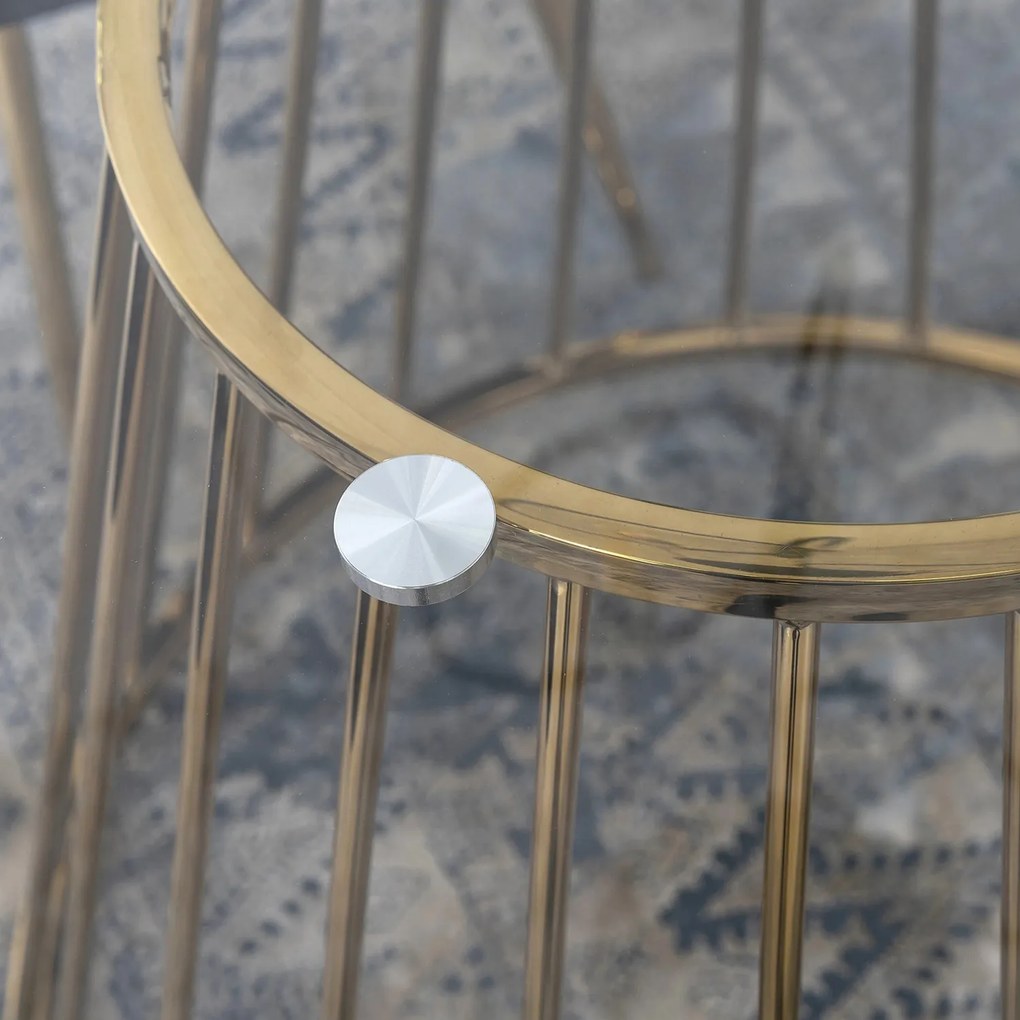 Kerek Üveg Étkezőasztal. OLIVIER 120 cm