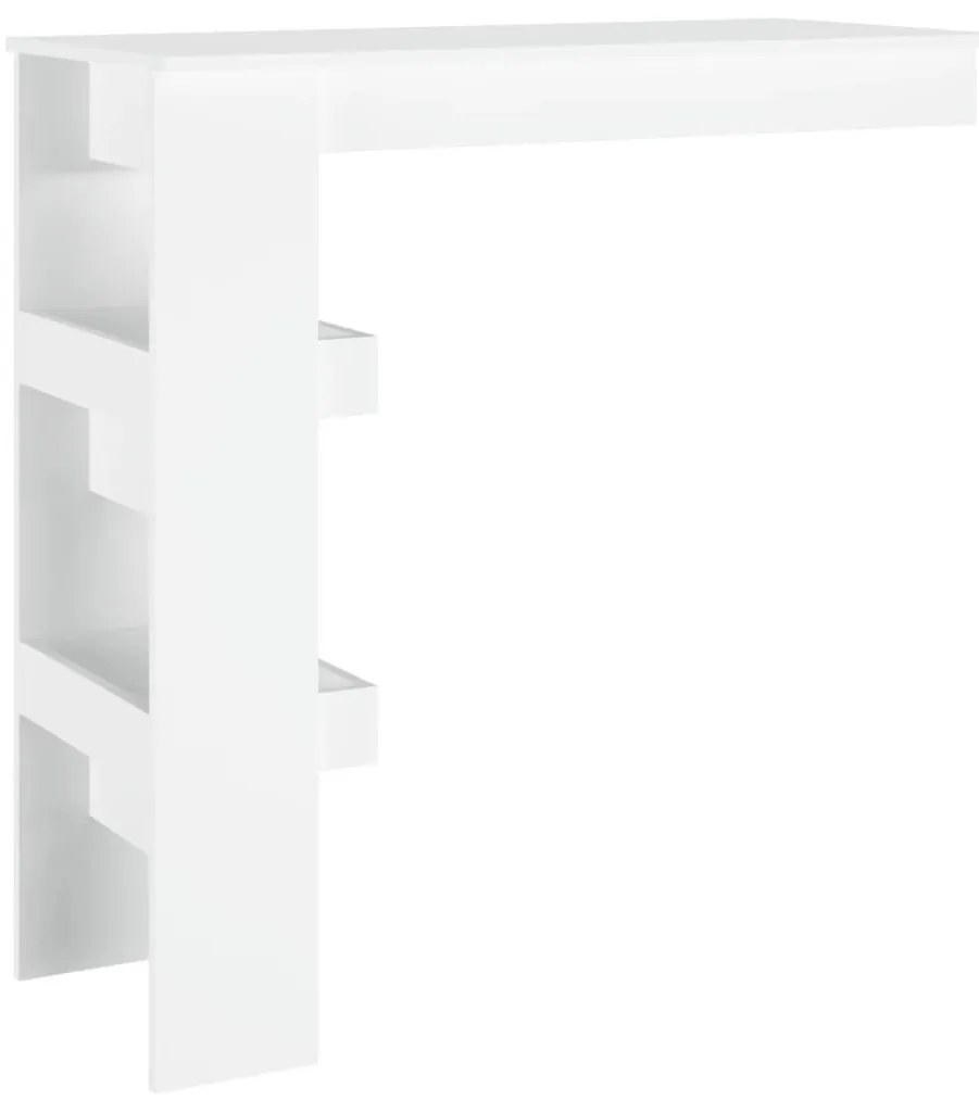 Fehér fatermék fali bárasztal 102 x 45 x 103,5 cm