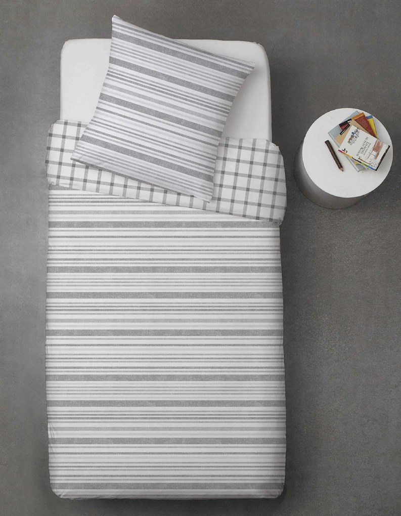 Renforcé pamut ágynemű LINKY szürke Ágyneműhuzat mérete: 70 x 90 cm | 140 x 220 cm