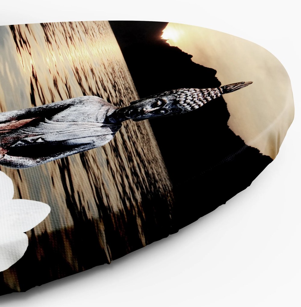 Gario Kerek vászonkép Buddha naplementés háttérrel Méret: 40 x 40 cm