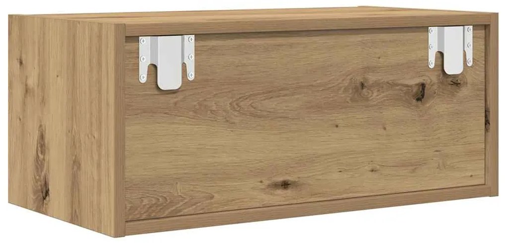 2 db kézműves tölgy szerelt fa TV-szekrény 60x31x25,5 cm