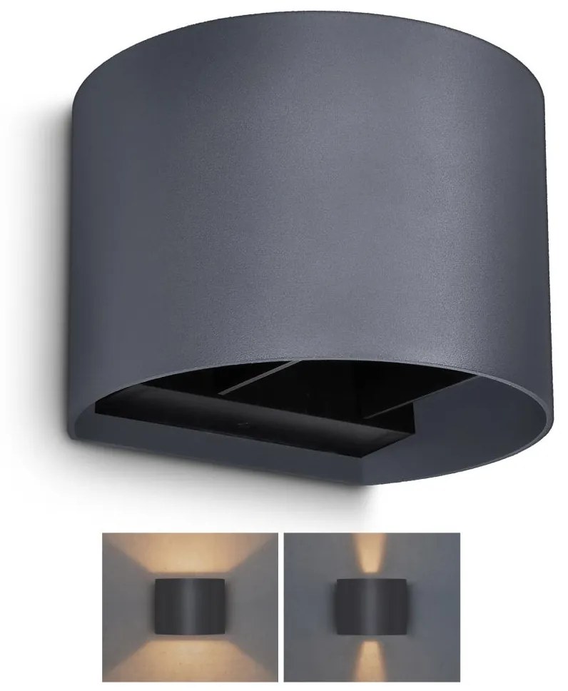 Brilagi Brilagi - LED Kültéri fali lámpa RONDO LED/6W/230V antracit IP54 BG0985