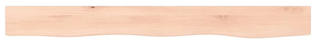 kezeletlen tömör tölgyfa fali polc 100x10x2 cm