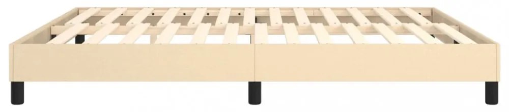 krémszínű szövet rugós ágykeret 160 x 200 cm