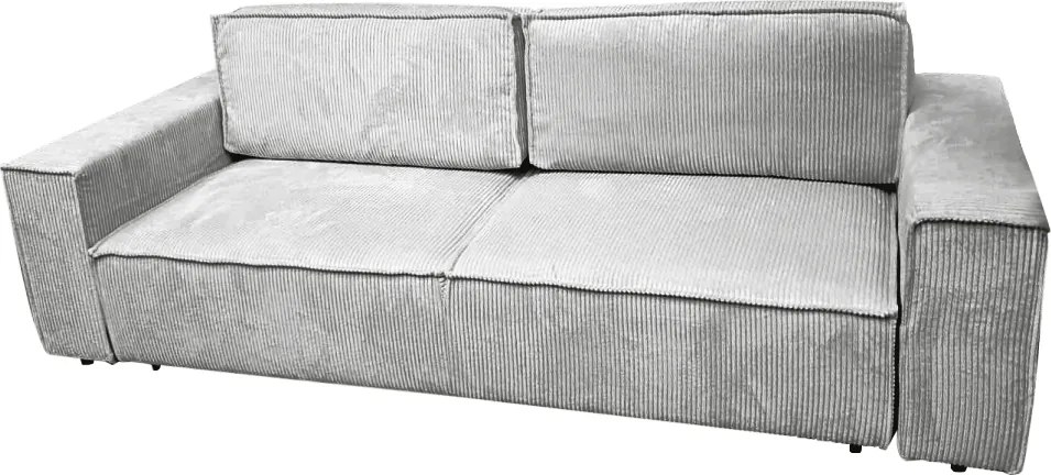 Kihúzható heverő, világosszürke, HARPERA BIG SOFA