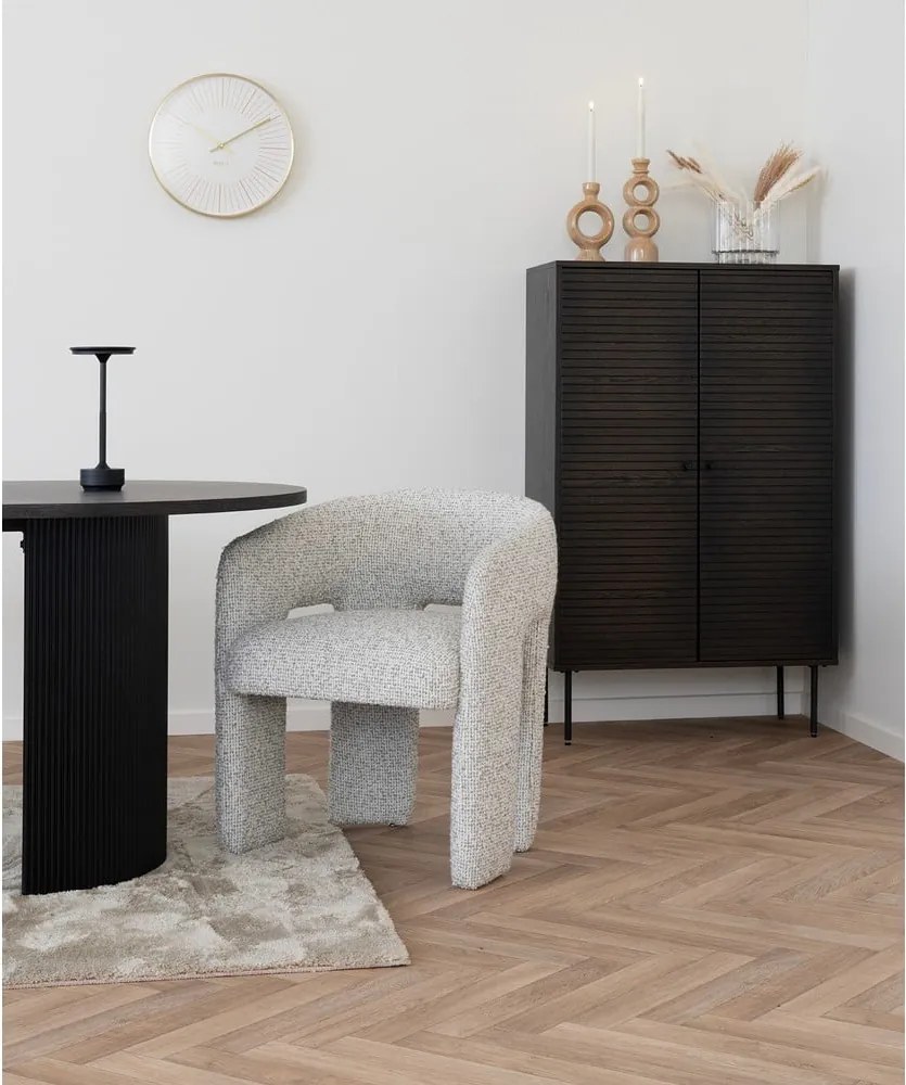 Világosszürke kárpitozott karfás étkezőfotel Monroe – House Nordic