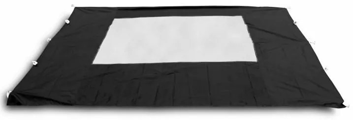 Kerti party sátor lábas PROFI 3 x 3 m fekete + 4 oldalas