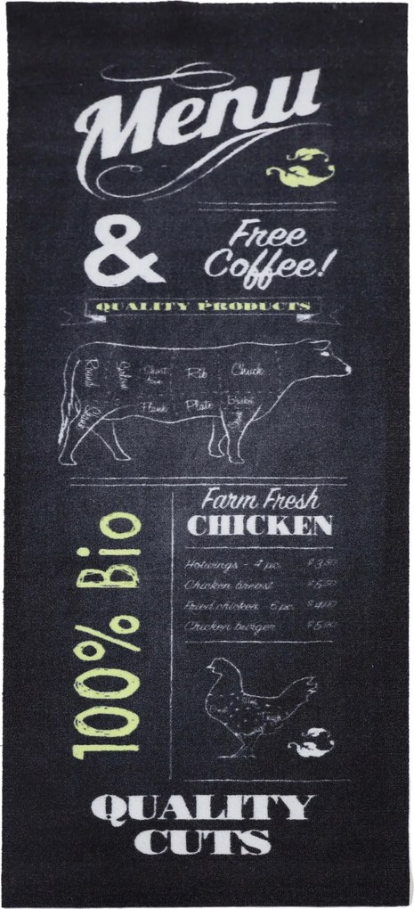 Csúszásgátló szőnyeg Lábtörlő bejárati szőnyeg étkező konyhába 50X150