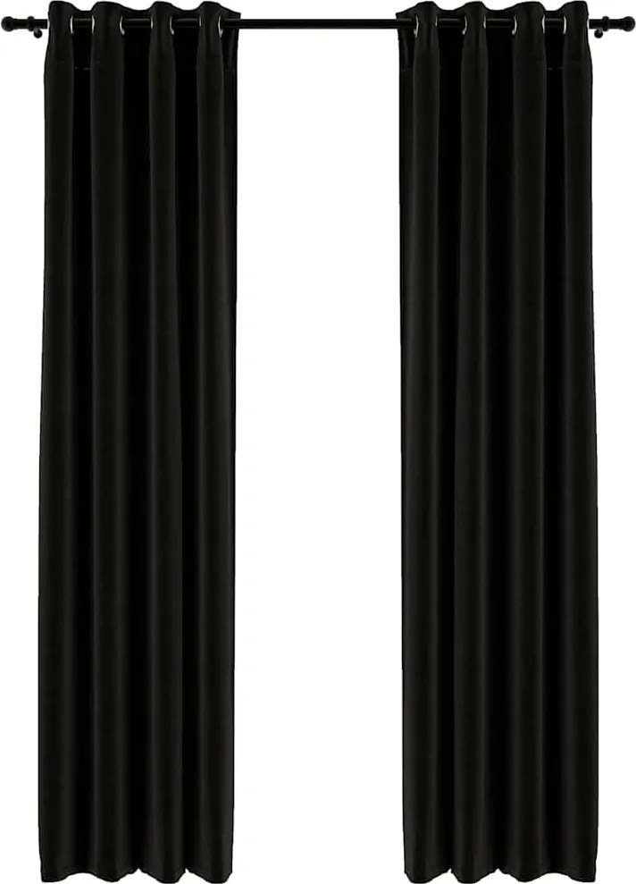 vidaXL 2 db antracitszürke, vászonhatású sötétítőfüggöny 140 x 245 cm