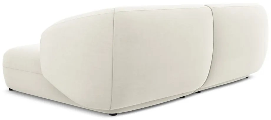 Fehér bársony sarokkanapé (jobb oldali) Moana – Makamii