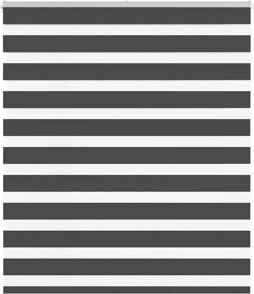 vidaXL zebrafüggönnyel fekete szövetszélesség 125,9 cm poliészter