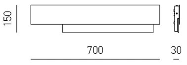 Gea Luce DOHA A G N - LED Fali lámpa DOHA LED/25W/230V 70 cm fekete