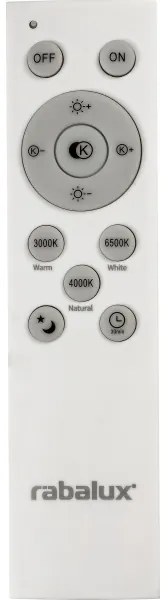 Rabalux 2131 - LED fényerőszabályozható mennyezeti lámpa LUPITA LED/40W/230V ezüstszínű +távirányító
