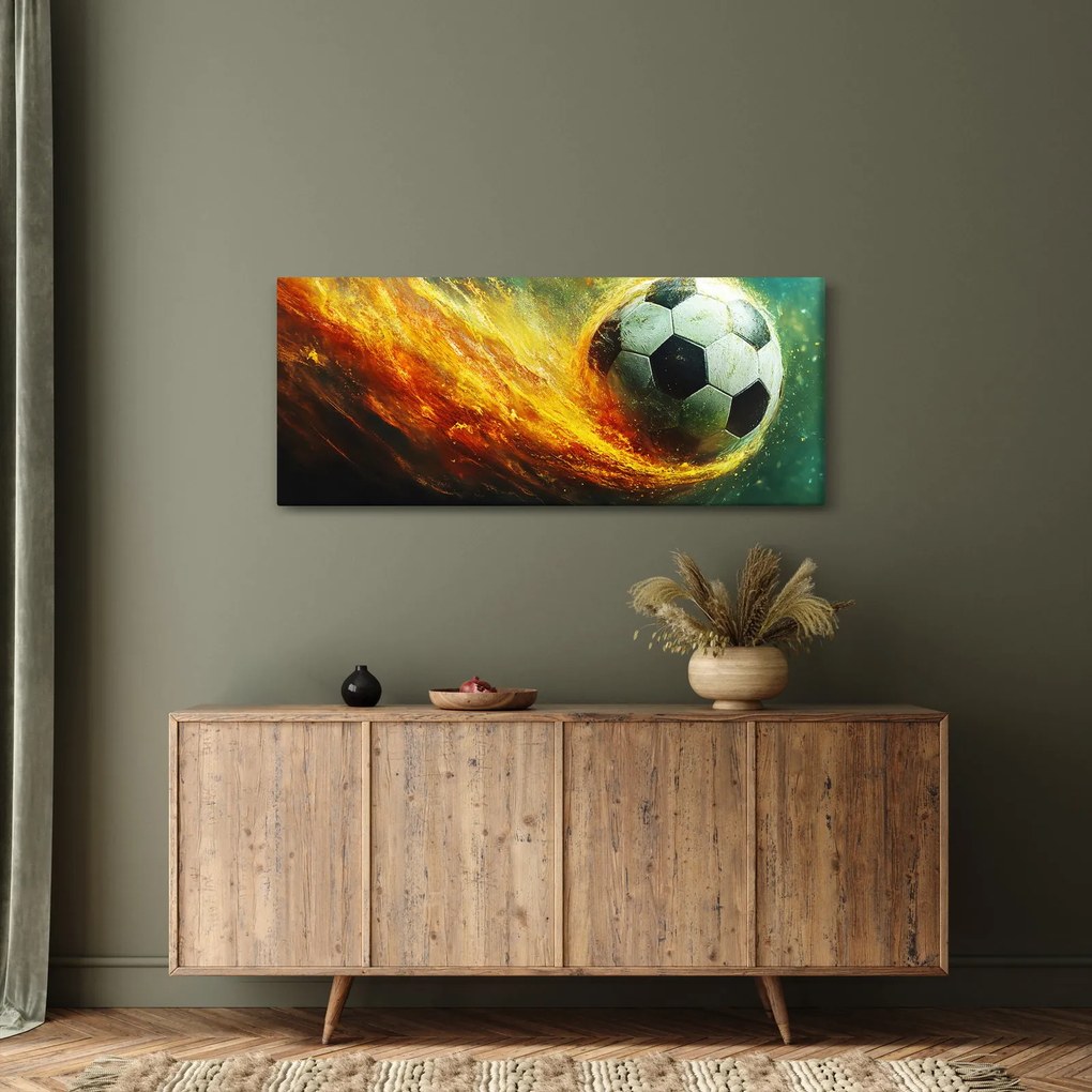 Kép - Focilabda repülés közben (120x50 cm)