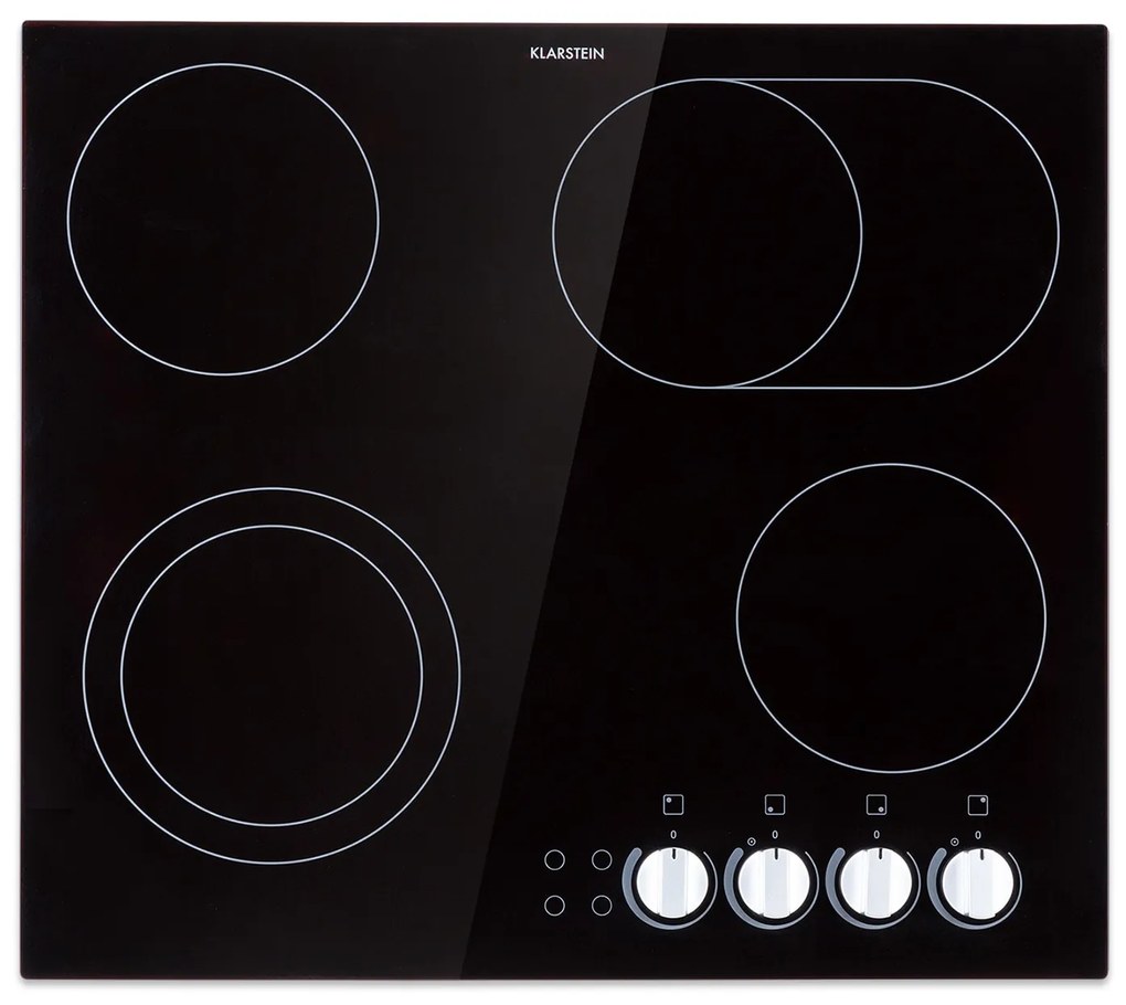 Klarstein EasyCook, üvegkerámia főzőlap, 6100 W, forgó szabályozó, fekete
