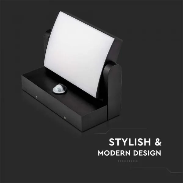 LED kültéri fali lámpa szenzorral LED/17W/230V 4000K IP65 fekete