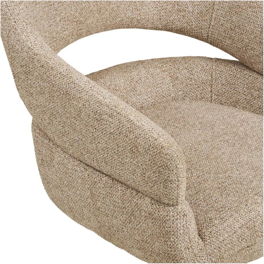 Bézs kárpitozott karfás étkezőfotel Dover – House Nordic