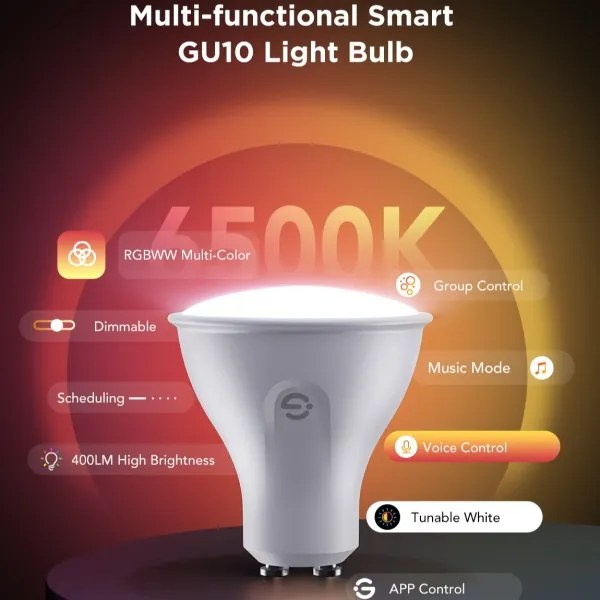 KÉSZLET 2x LED RGBWW Dimmelhető izzó GU10/4,8W/230V 2700-6500K Wi-Fi - Govee