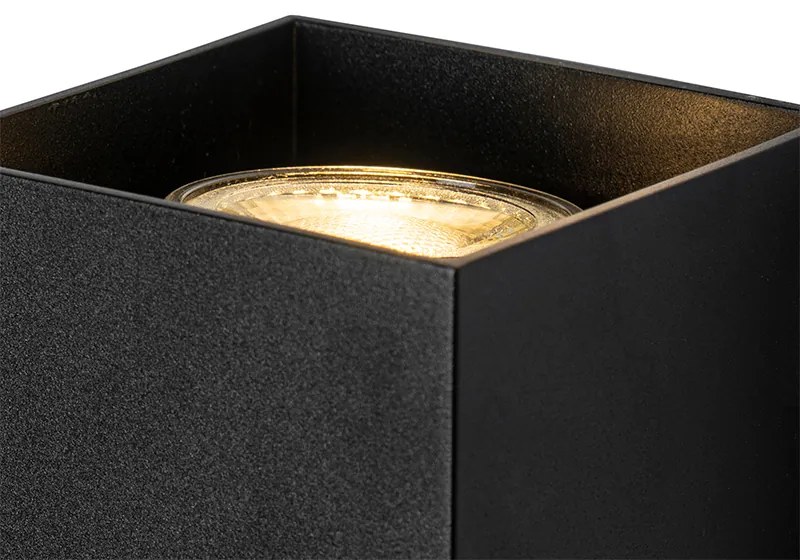 Design négyzet alakú fali lámpa fekete - Sabbir