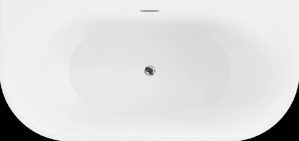 Mexen OVAL szabadon álló fürdőkád, 170 x 80 cm + automata szifon, fehér, 52671708000