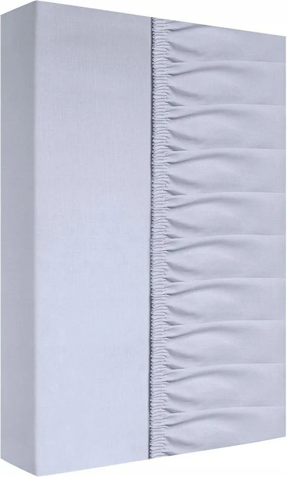 Gumis pamut lepedő 160x200 ezüst matracra 25 cm-ig