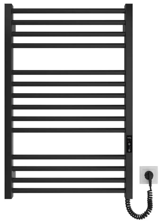 Létras fűtött törölközőtartó HF DERBY 170W/230V 77x53 cm fekete