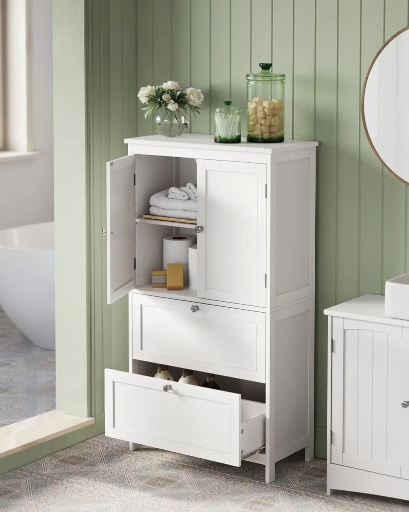 Fürdőszobaszekrény LAVORANO 110x60 cm, fehér