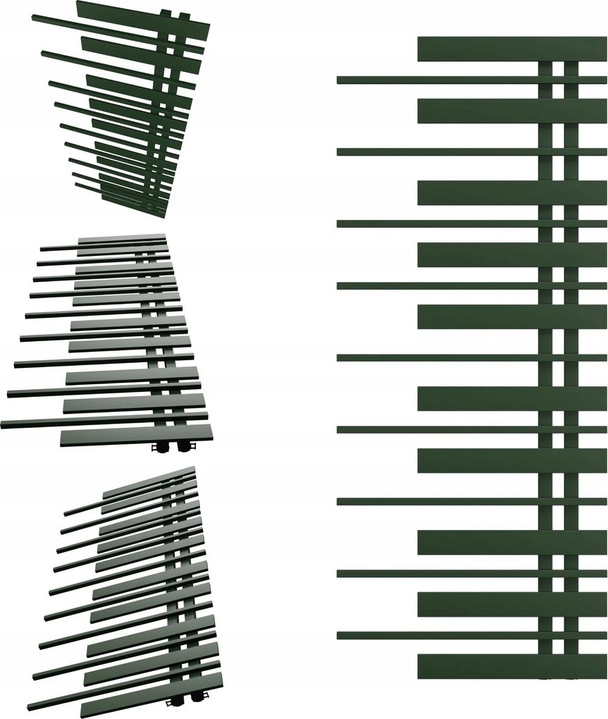 Fürdőszobai radiátor Zongora 1280x570 Jobbos Zöld