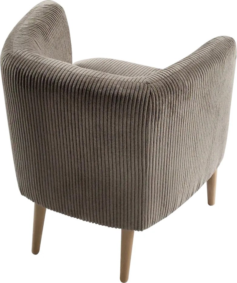 Fotel, szürkésbézs Taupe/bükk, ALIEN