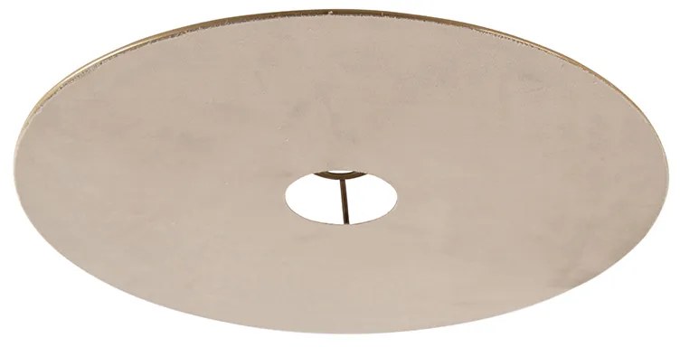 Bársony lapos lámpabúra taupe színű aranyszínű szegéllyel 45 cm