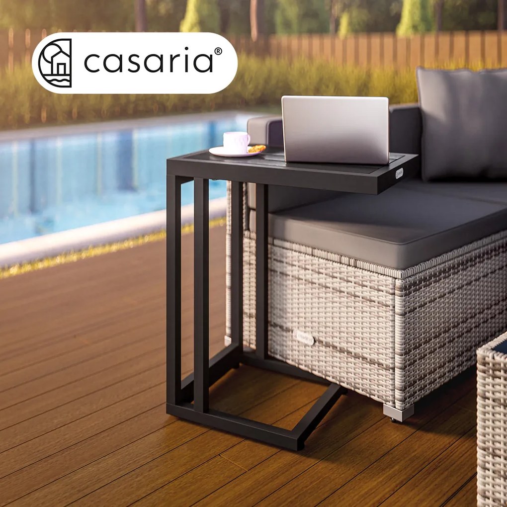 Casaria® WPC lerakóasztal - fekete