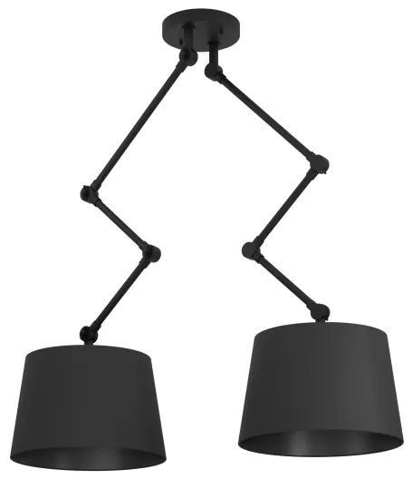 Eglo 390113 - Csillár rúdon PISTUNIO 2xE27/40W/230V fekete