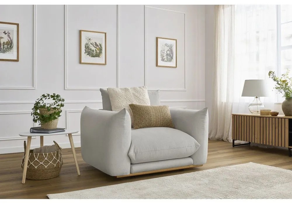 Világosszürke fotel Ernest – Bobochic Paris