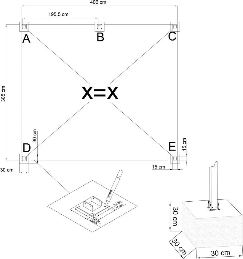 Félnyeregtetős bioklimatikus pergola lamelákkal 3 x 4 M