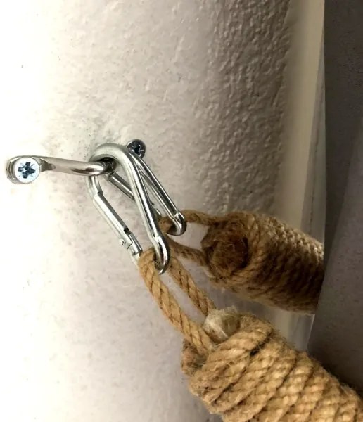 Függöny elkötő BORURAF 60 cm barna