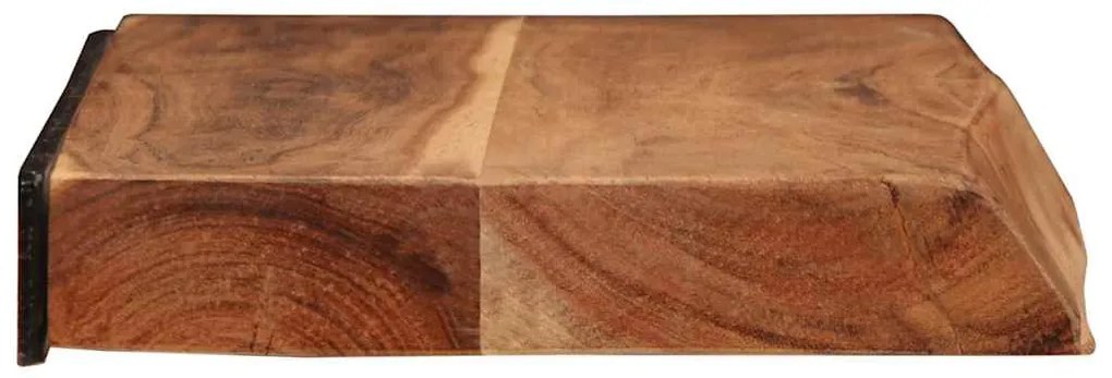 2 darab tömör akácfa fali polc 60x20x3,5 cm