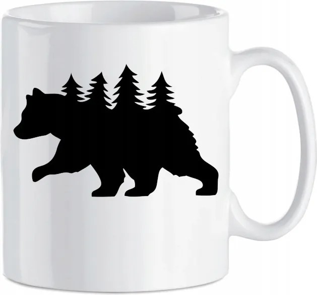 Nyomott mintás bögre Medve erdő Ajándék 330 ml