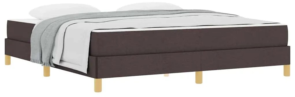 Boxrugós ágy Barna 180 x 200 cm Textil és mérnöki fa