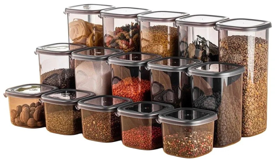 Élelmiszertartó doboz szett 15 db-os Fresco – Hermia