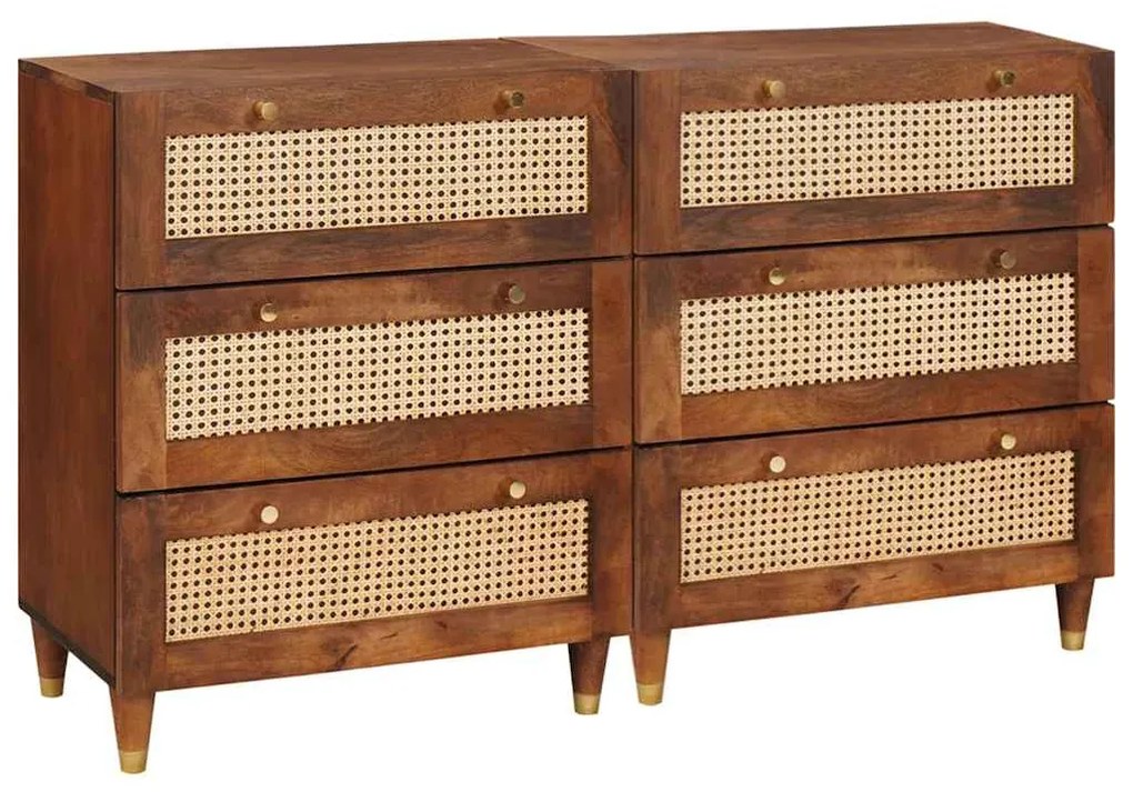 Szófa összeállítás 2 pcs Barna 60 x 33.5 x 75 cm Tömör mangófa