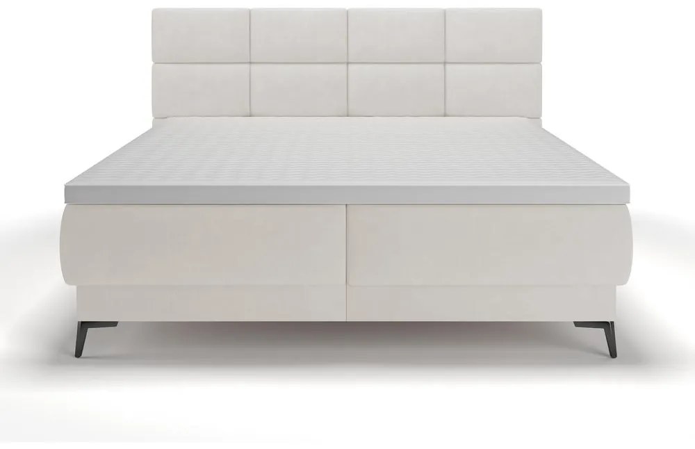 Kontinentális franciaágy 180 cm Riviera 180 (ágyráccsal és matraccal) (tárolóhellyel) (fehér + fekete). 1099642