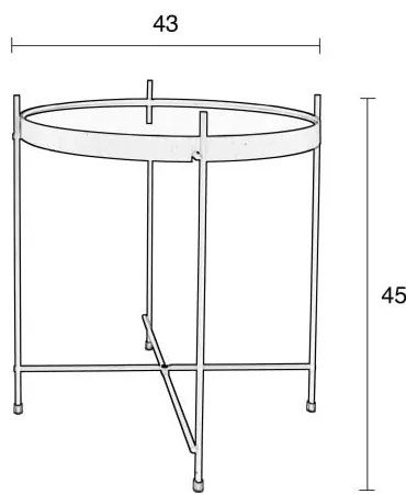 Cupid fekete tárolóasztal, ⌀ 43 cm - Zuiver