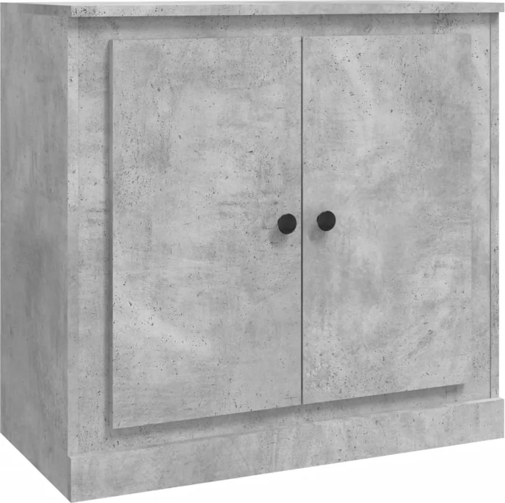 vidaXL betonszürke szerelt fa tálalószekrény 70x35,5x67,5 cm