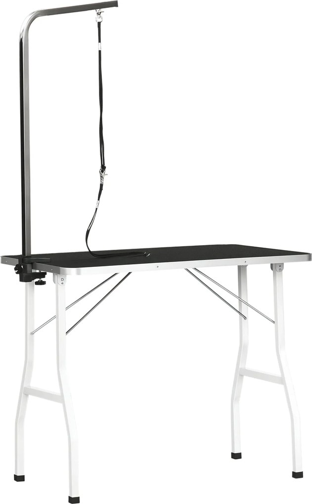 PawHut Kutyakozmetikai Asztal - Állítható Magasságú Kutyák Számára, Fekete | Aosom