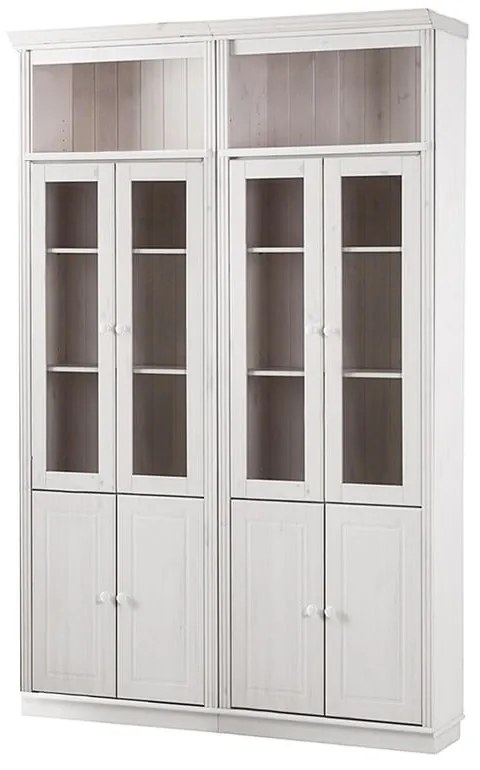 Fehér borovi fenyő tálalószekrény 148x223 cm Anita – Støraa