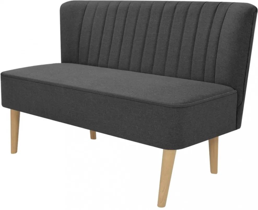 Szövet kanapé 117x55,5x77cm sötétszürke