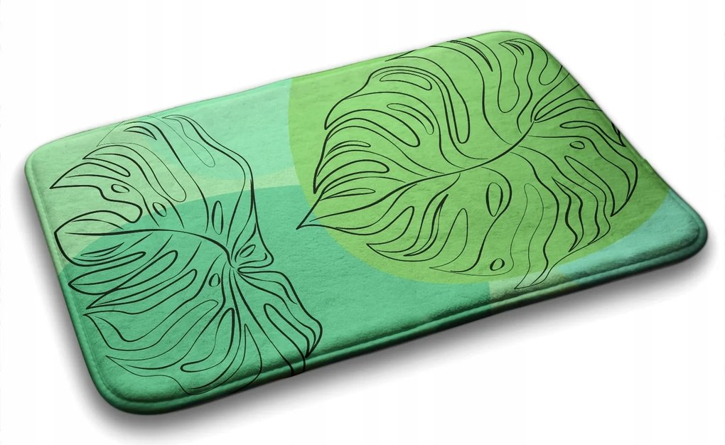 Monstera Levelek nedvszívó fürdőszobaszőnyeg 75x45