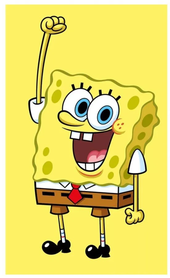 SpongyaBob Yellow kéztörlő arctörlő, törölköző 30x50cm