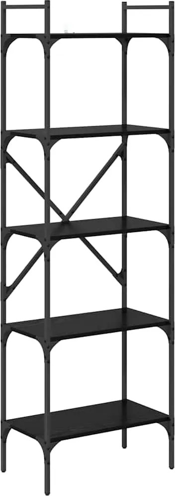 vidaXL Könyvszekrény Fekete tölgy 56 x 32 x 174 cm Faanyag