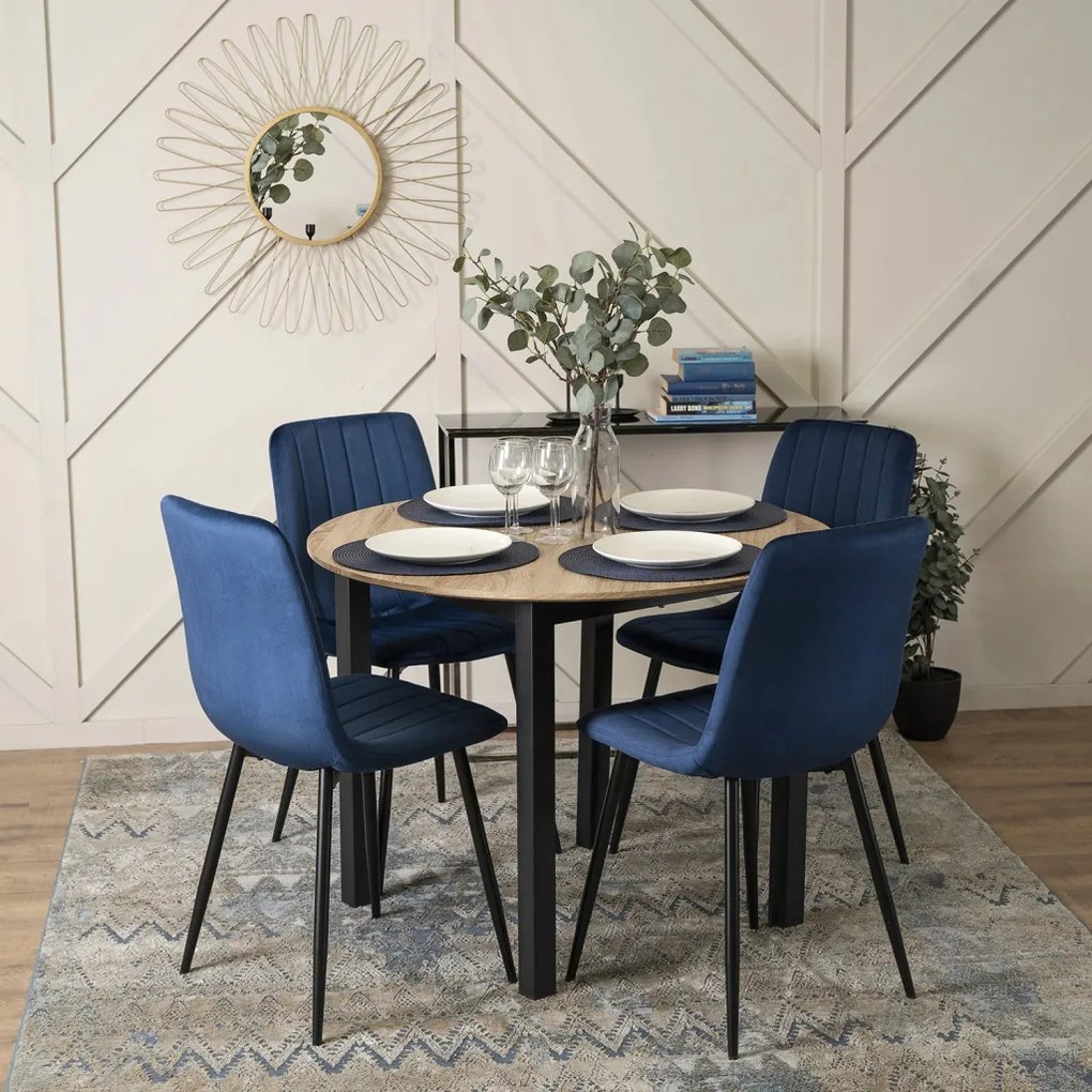 Kerek Étkezőasztal Sonoma Tölgy Színben. TEO 100 cm